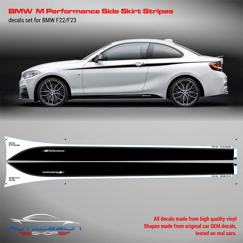 BMW M Performance Side Skirt Set of Stripes for F22 / F23 - autodesign.shop