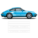 Bold Side Stripes in one color, Carrera 1979 - 1996 black