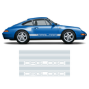 Bold Side Stripes in one color, Carrera 1979 - 1996 black