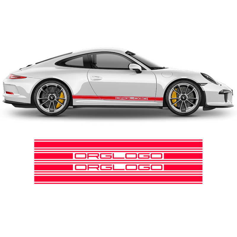 Racing Decals set in one color, Carrera red gloss