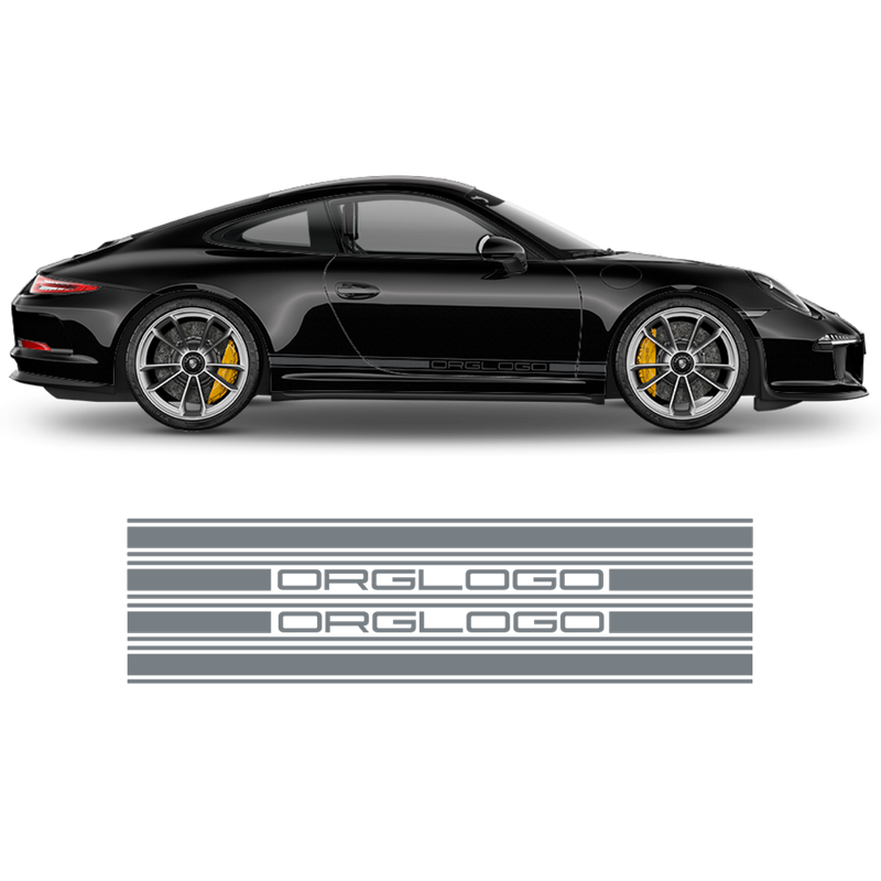 Racing Decals set in one color, Carrera anthracite gloss