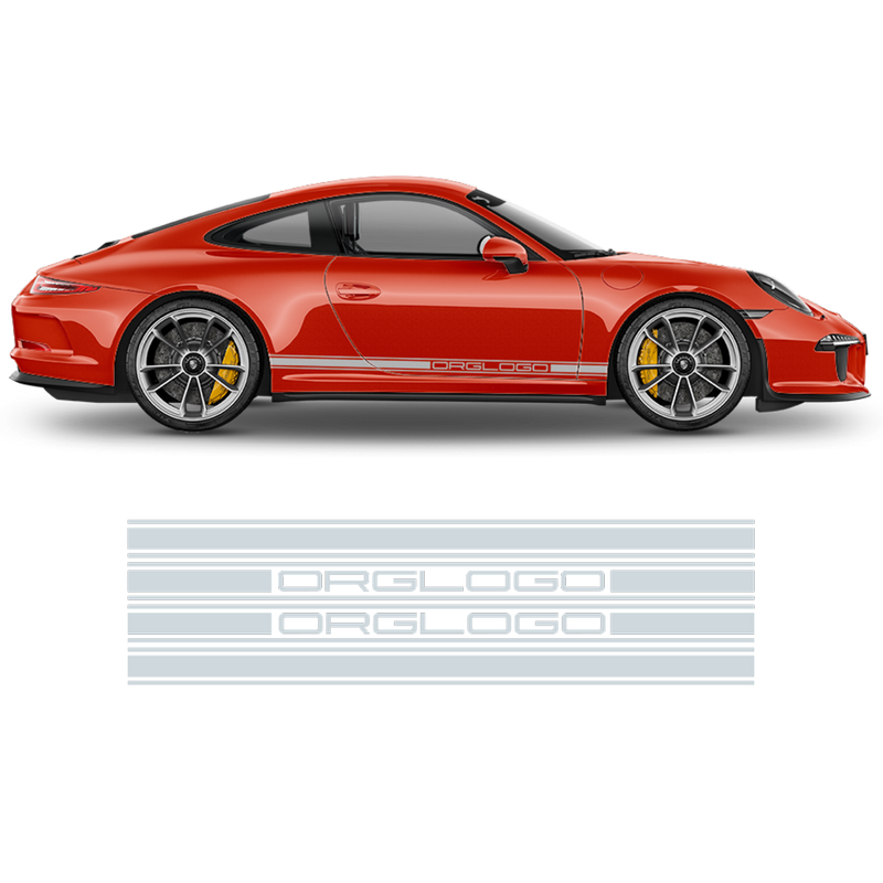 Racing Decals set in one color, Carrera silver gloss