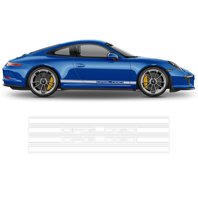 Racing Decals set in one color, Carrera white gloss