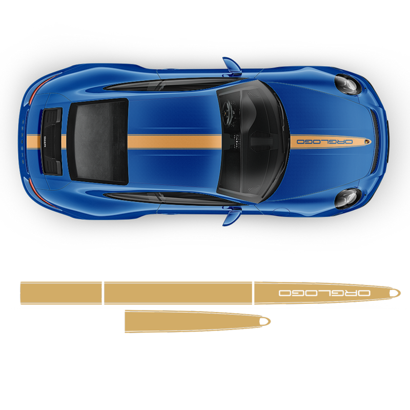 Racing Decals set in one color, Carrera gold gloss