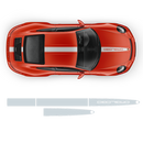 Racing Decals set in one color, Carrera silver metallic gloss