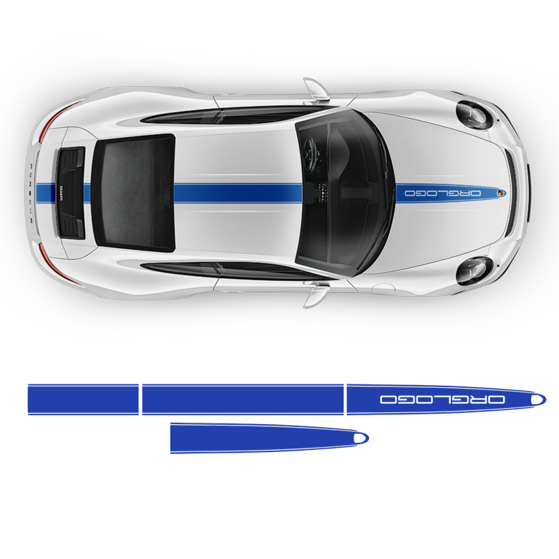 Racing Decals set in one color, Carrera blue gloss