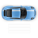 Asymmetrical Racing Stripes set, Carerra black