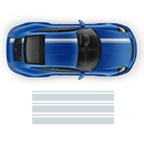 Asymmetrical Racing Stripes set, Carerra black