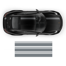 Asymmetrical Racing Stripes set, Carerra black