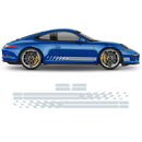 Endurance Racing side stripes, Carrera silver metallic Gloss