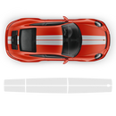 Exclusive Series Double Stripes Over The Top, Carrera black