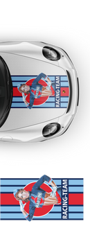 Martini Pin Up Girl Racing stripes set, for Carrera Decals - autodesign.shop