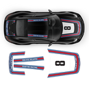 Retro Style Martini Racing Stripes Set, for Carrera 1999 - 2020 (996/997/991/992)