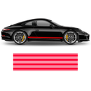 Asymmetrical Racing Stripes set, Carerra black