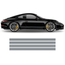 Asymmetrical Racing Stripes set, Carerra black