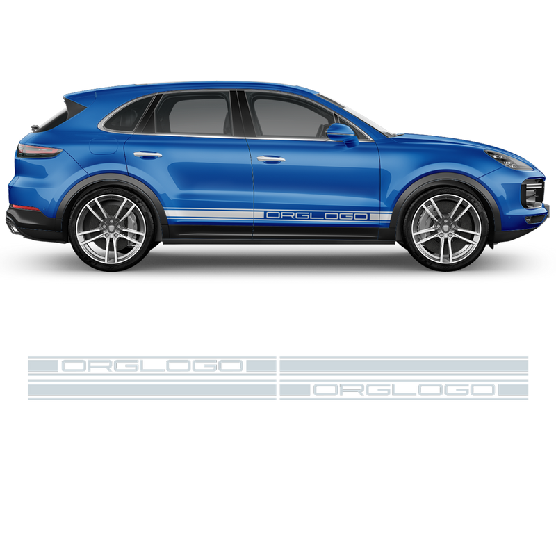 Racing Decals Set in One Color, for Porsche Cayenne / Macan black