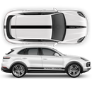 Racing Decals Set in One Color, for Porsche Cayenne / Macan black