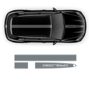 Racing Decals Set in One Color, for Porsche Cayenne / Macan black