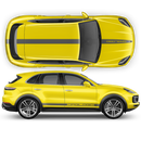 Racing Decals Set in One Color, for Porsche Cayenne / Macan black