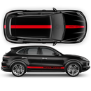 Racing Decals Set in One Color, for Porsche Cayenne / Macan black