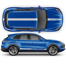 Racing Decals Set in One Color, for Porsche Cayenne / Macan black