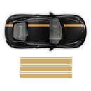Asymmetrical Racing Stripes set, Cayman / Boxster 2005 - 2018 black