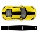 Exclusive Series Double Stripes Over The Top, Cayman / Boxster Black