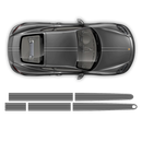 Martini Thin Racing stripes set, Cayman / Boxster Martini Grayscale