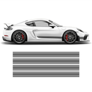 Martini Thin Racing stripes set, Cayman / Boxster Martini Grayscale