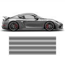Martini Thin Racing stripes set, Cayman / Boxster Martini Grayscale