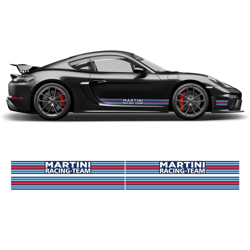 Martini Pin Up Girl Racing stripes set, Cayman / Boxster Martini Regular
