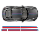 Martini Thin Racing stripes set, Cayman / Boxster Martini Regular
