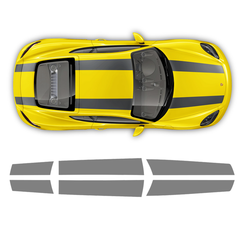 R Stripes Over The Top, Cayman / Boxster 2005 - 2020 Decals for Sale - autodesign.shop