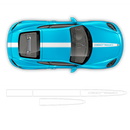 Contoured Racing Decals set in one color, Cayman / Boxster 2005 - 2024