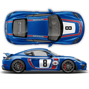 RETRO STYLE MARTINI RACING STRIPES SET, for CAYMAN 2005 - 2024