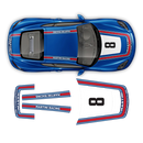 RETRO STYLE MARTINI RACING STRIPES SET, for CAYMAN / BOXSTER 2005 - 2021