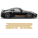 Asymmetrical Racing Stripes set, Cayman / Boxster 2005 - 2018 black