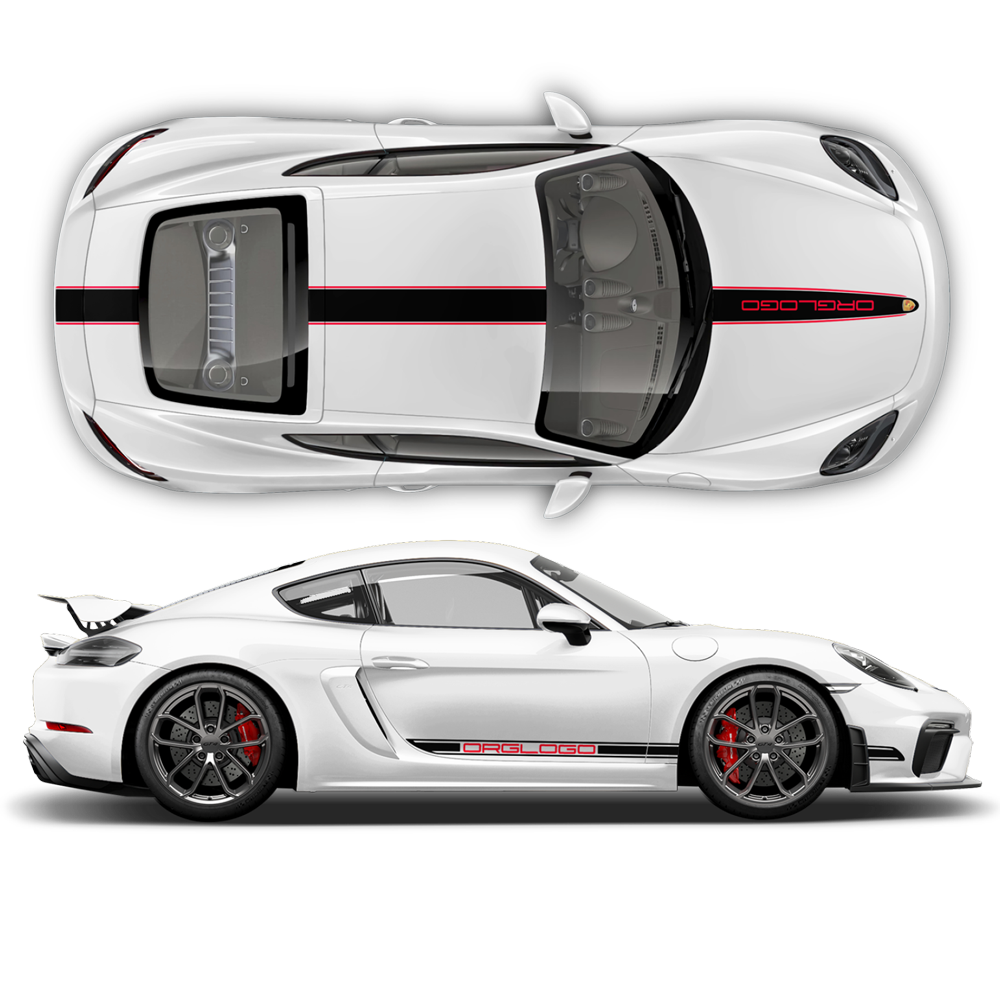 Racing Decals set in two colors, Cayman / Boxster 2005 - 2024
