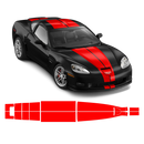 Racing Stripes Over The Top, for Chevrolet Corvette 2005 - 2014