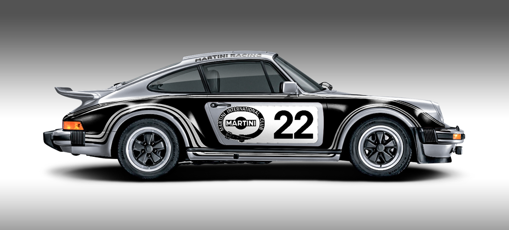 CLASSIC MARTINI Sides GRAPHIC SET, for CARRERA 911 (930