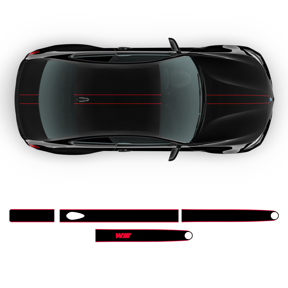 Contoured Racing Stripes Over The Top, BMW 2 series