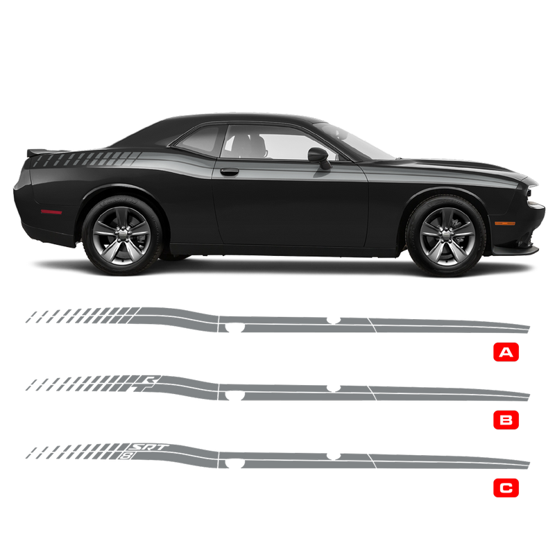 Dual Strobe Side Stripes, DODGE Challenger 2011 - 2024