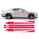 Fury Side Racing Stripes, DODGE Challenger 2011 - 2020 black
