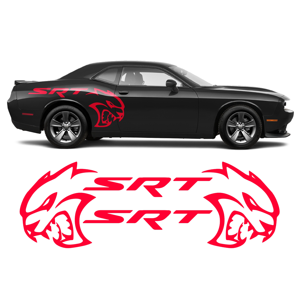 Hellcat Lettering Hellcat SRT Rear Fender Graphic, Dodge Challenger 2008 - 2020