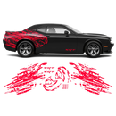 Shredded Hellcat Side Graphic in One Color, Dodge Challenger 2008 - 2020 black