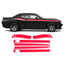 Short Side Stripes, Dodge Challenger 2011 - 2020 black