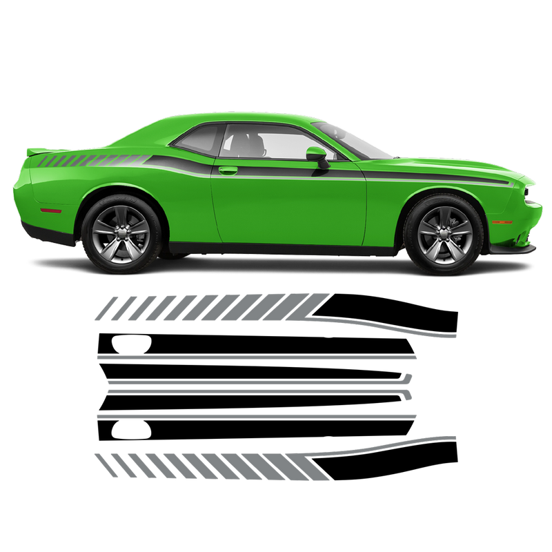 Long Side Stripes two colors, Dodge Challenger 2011 - 2020