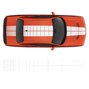 PULSE Rally Top stripes for Hood/Roof/Trunk, Dodge Challenger 2009 - 2018 black