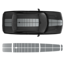 PULSE Rally Top stripes for Hood/Roof/Trunk, Dodge Challenger 2009 - 2018 black