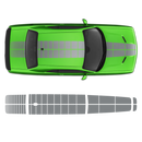 PULSE Rally Top stripes for Hood/Roof/Trunk, Dodge Challenger 2009 - 2018 black